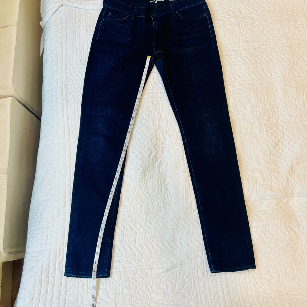 7 For All Mankind Dark Blue Skinny Jeans - Picture 6 of 8